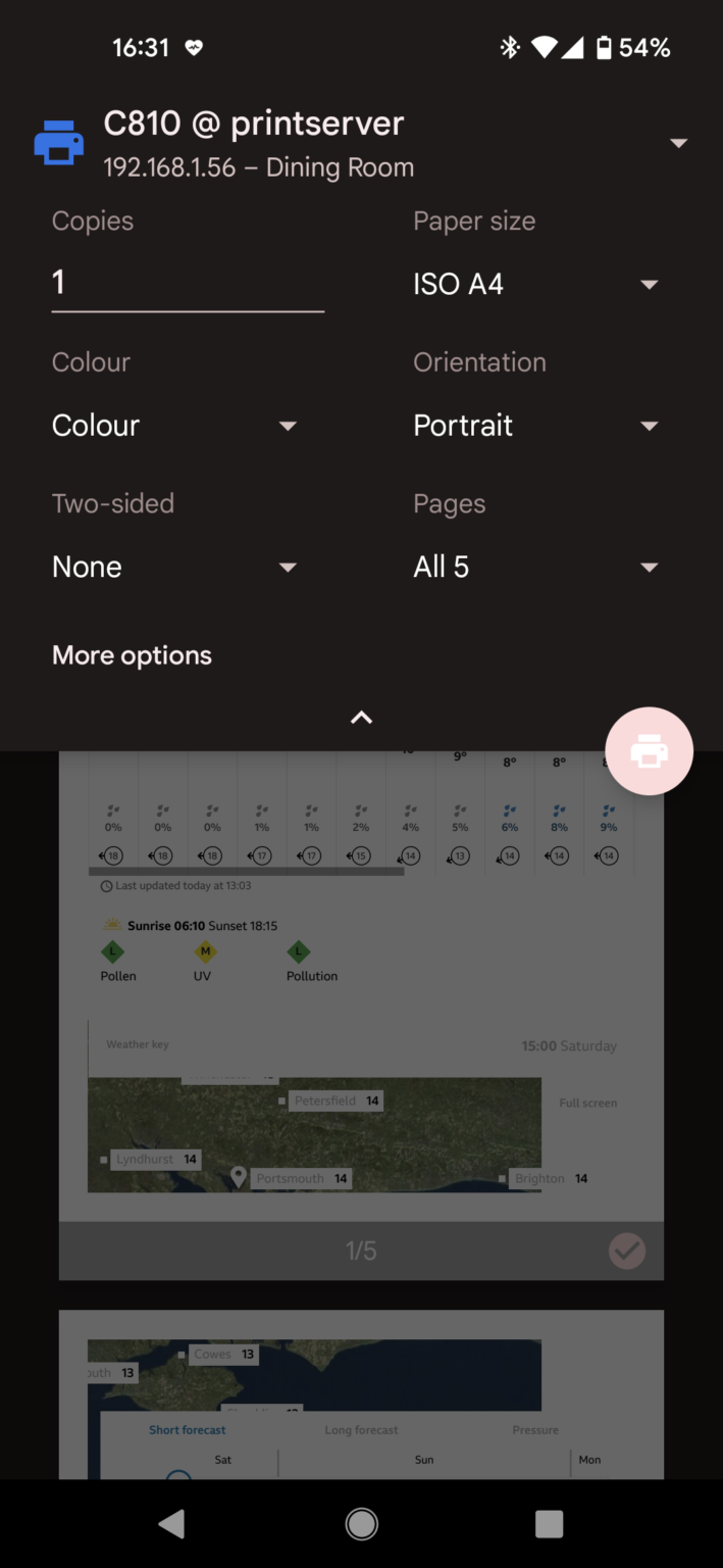 How to set up a Raspberry Pi as a print server and print from Android