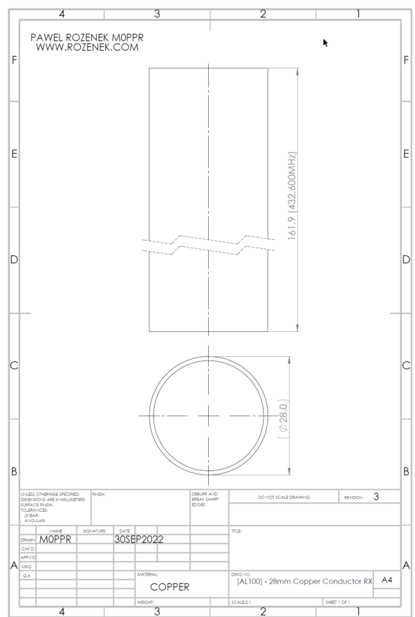 [AL100] – 28mm Copper Conductor RX – rozenek.com