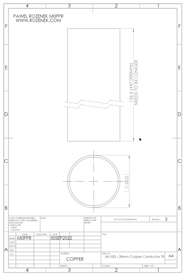 [AL100] – 28mm Copper Conductor TX – rozenek.com